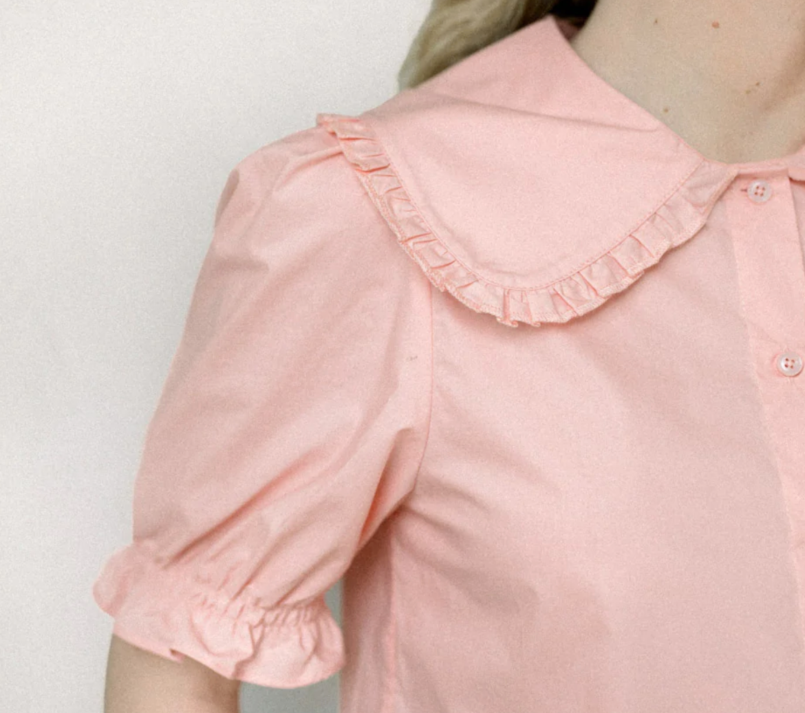 Apricot Collared Button Down