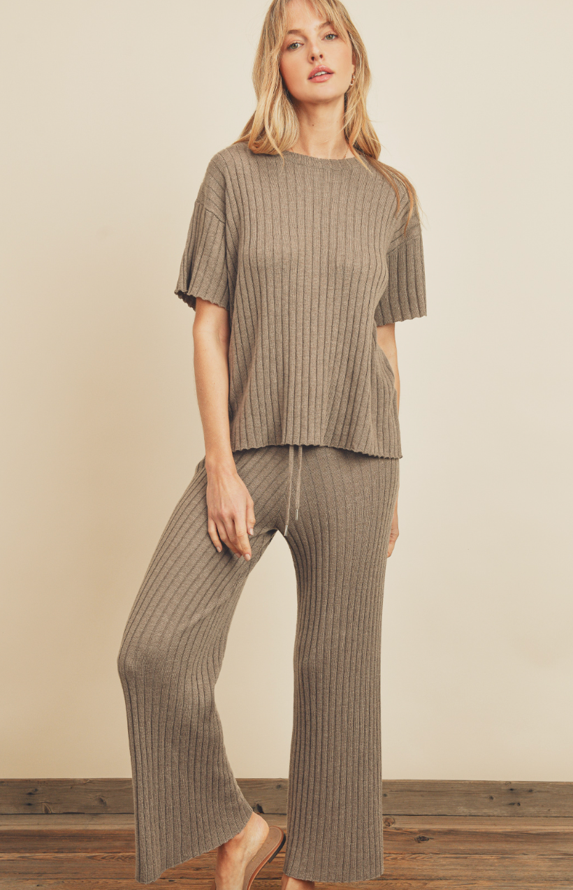 Cozy Ribbed Knit Pant