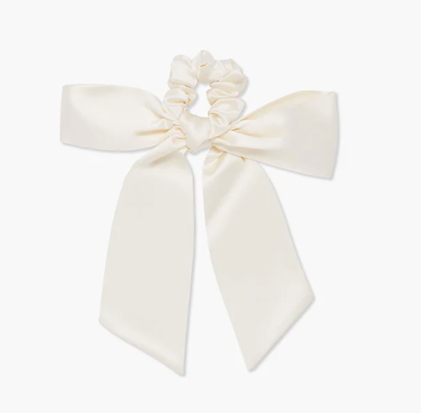 Ecru Bow Scrunchie