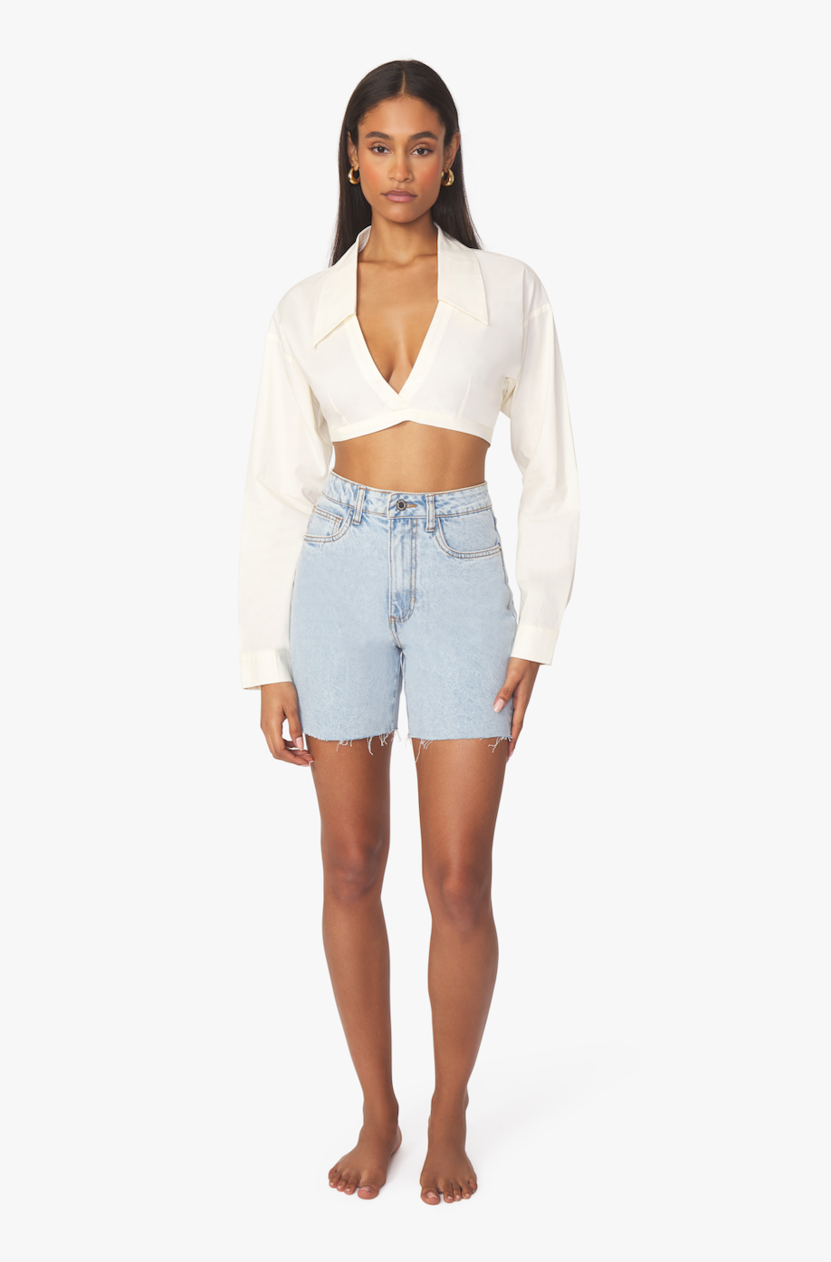 High Rise Boyfriend Denim Short