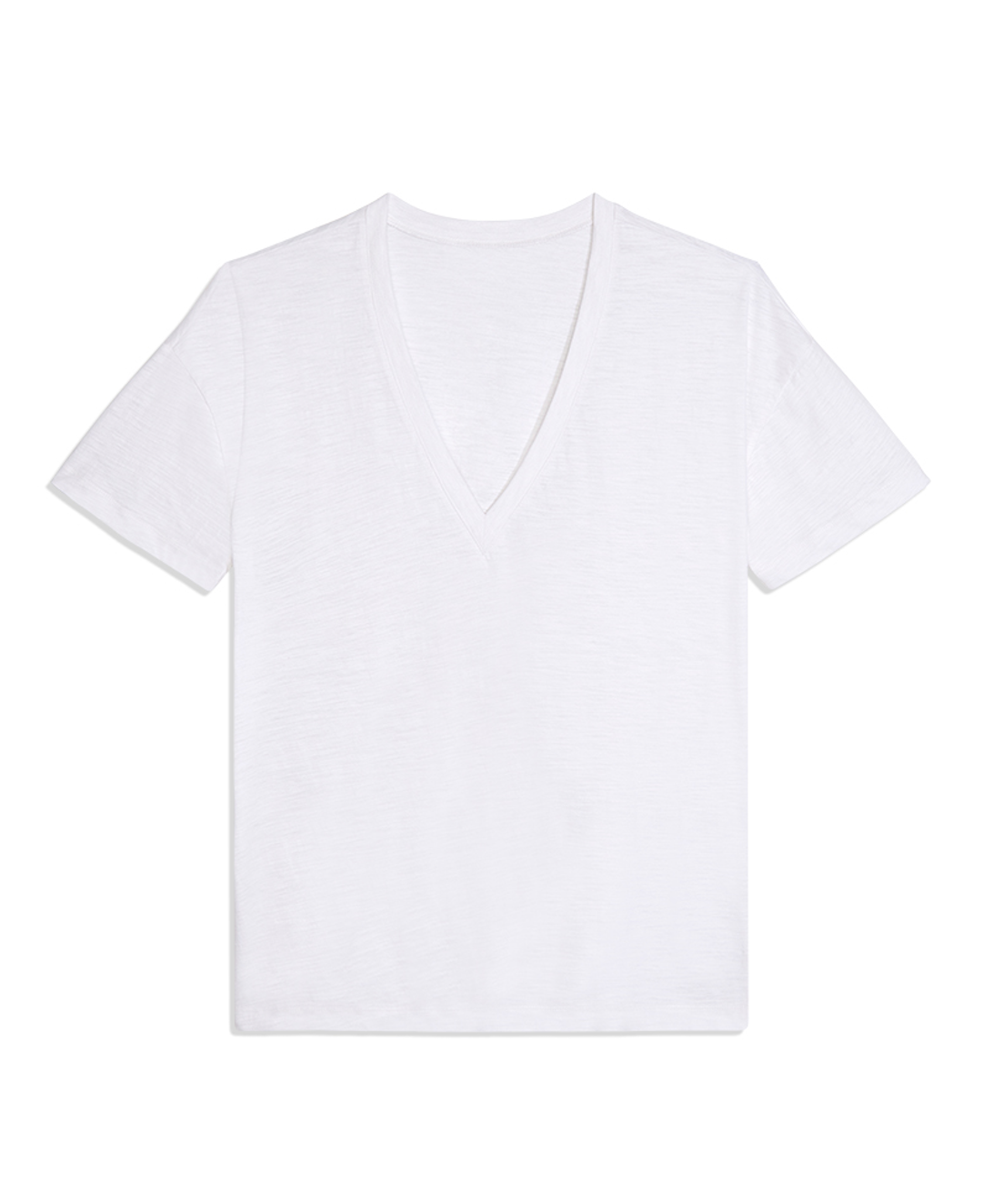 White Oversized VNeck Tee